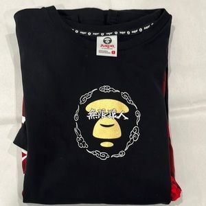 Aape Gold logo Black Longsleeve